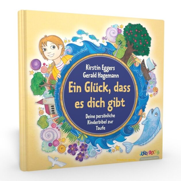 Personalisierte Kinderbibel – "Ein Glück, dass es dich gibt" – Einzigartiges Taufgeschenk